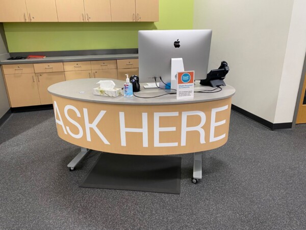 kurve desk, Palatine Public Library