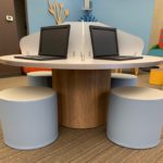Kurve Computer Table - privacy panels