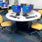 kurve computer table - Joliet Public Library