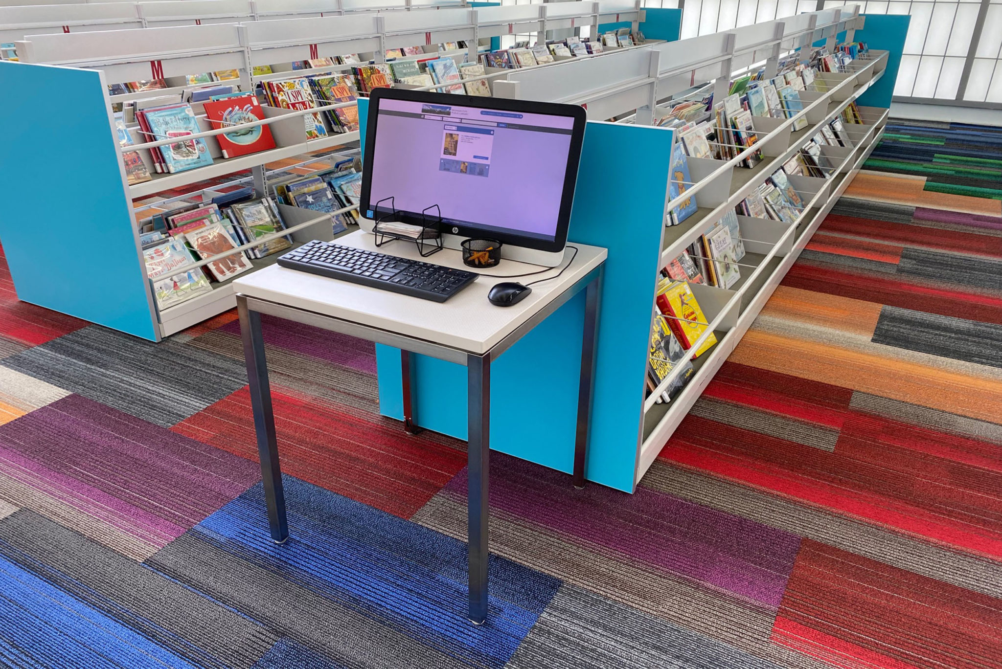 opac and self-check stations - 3 Branch