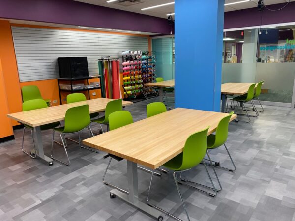 maker flex table - adjustable height, bloomingdale public library