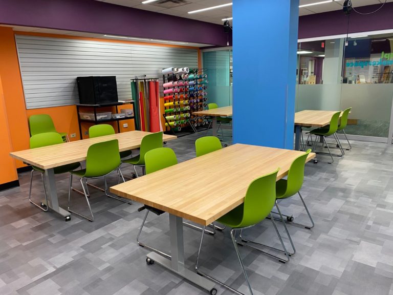 Maker Flex Table - Adjustable Height, Bloomingdale Public Library