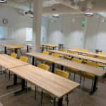 maker flex - height-adjustable & flip top / nesting, la porte public library