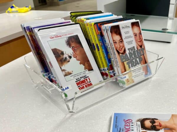 magbrowz small tray - acrylic display of DVDs by check out