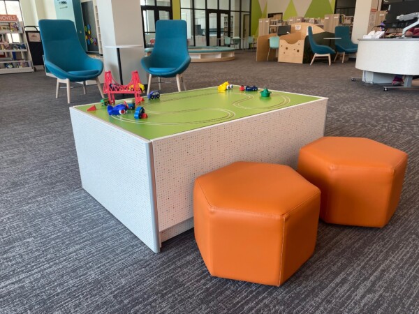 Discovery Train Track Table (in white), Marion Public Library