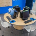 kurve computer table in maple HPL