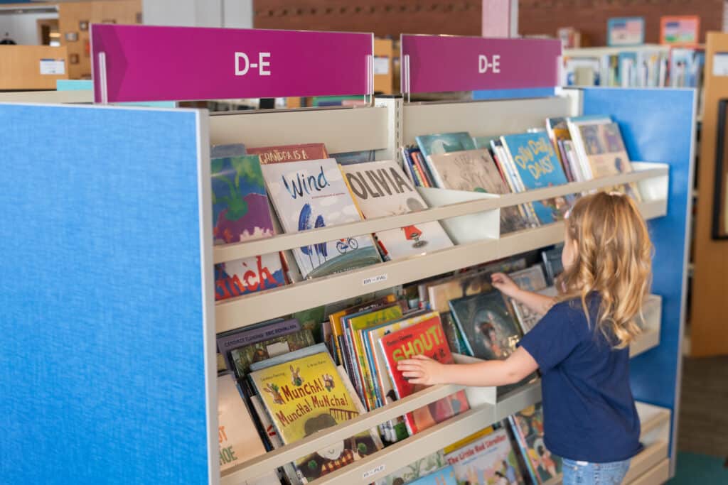 magnetic sign holder for library