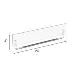 Magnetic Sign Holders 4 x 24 Acrylic Dimensions for Libraries