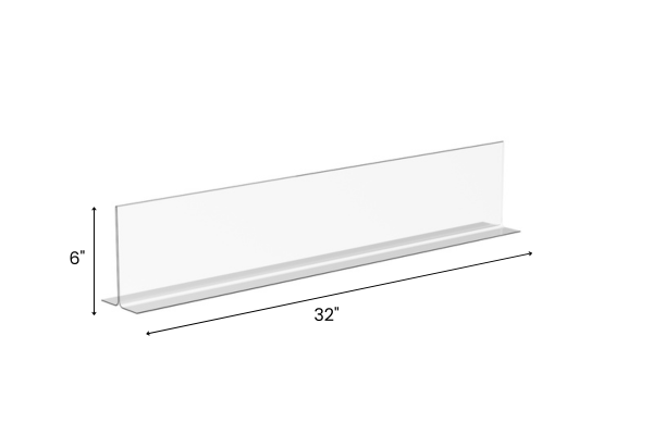 Countertop 6 x 32 Acrylic Dimensions for Library