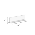 Countertop Sign Holder 4 x 24 Acrylic Dimensions for Library