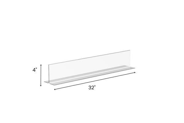 Countertop Sign Holder 4 x 32 Acrylic Dimensions for Library