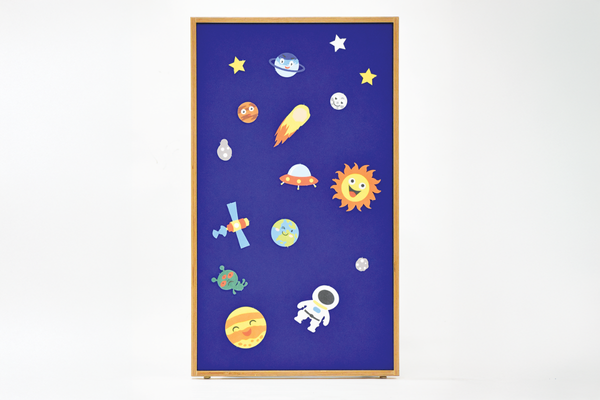 Felt Toy Library Play End Shelving Panel