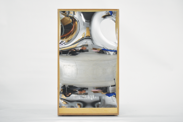 Funhouse Mirror Toy Library Play End Shelving Panel