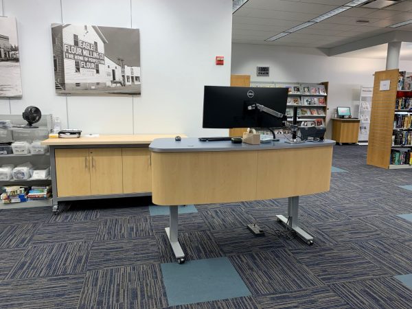 Kurve Desk (Arch Shape) & Maker Storage - Eagle Library, Idaho